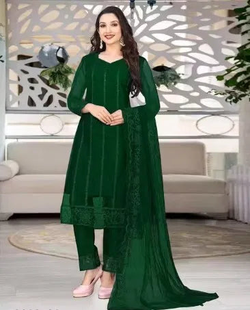 Kurta With Dupatta And Bottomwear